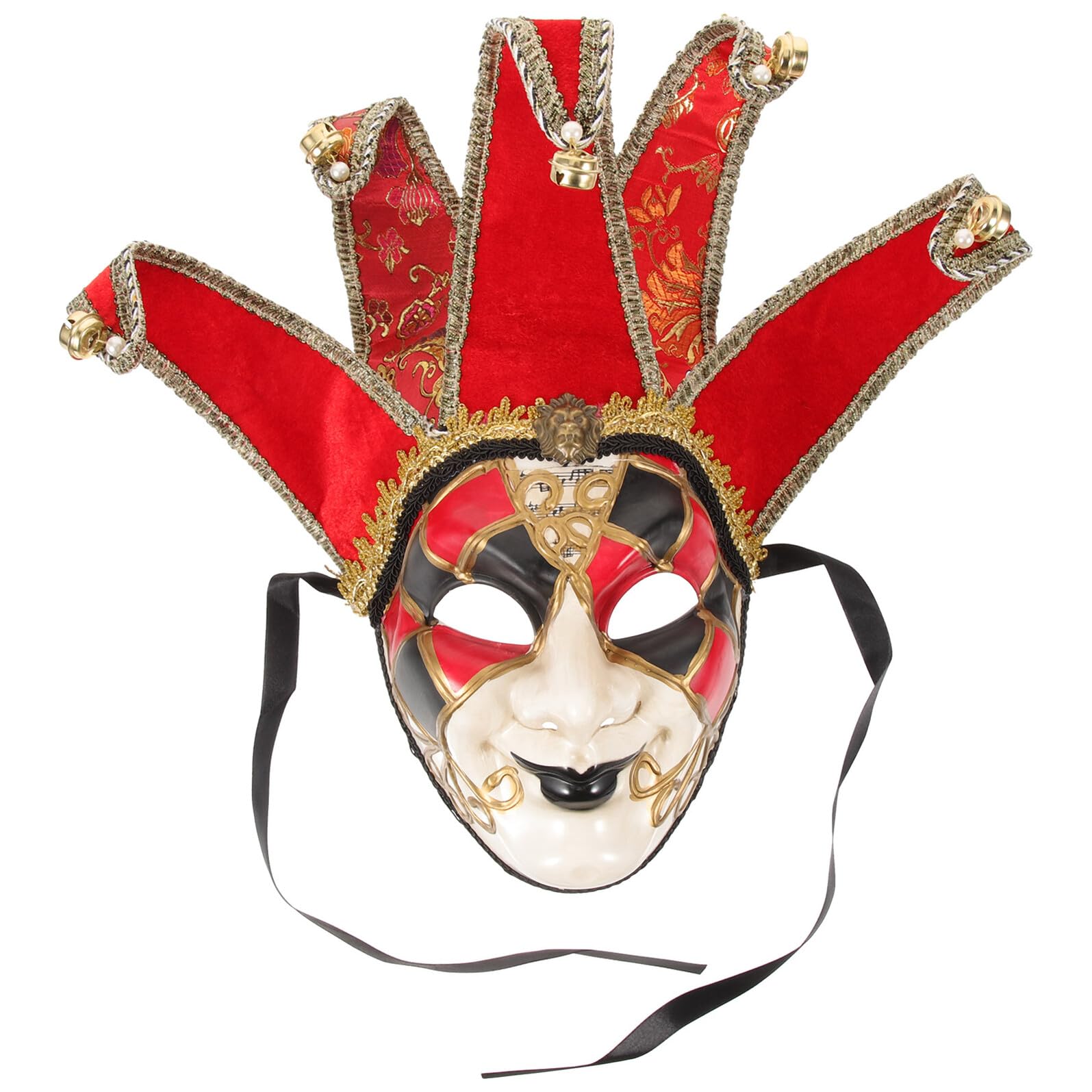 Abaodam Máscara Veneciana Rojo de Plástico Ligera y Cómoda para Carnaval y Halloween Adecuado para Disfraces y Fiestas Temáticas