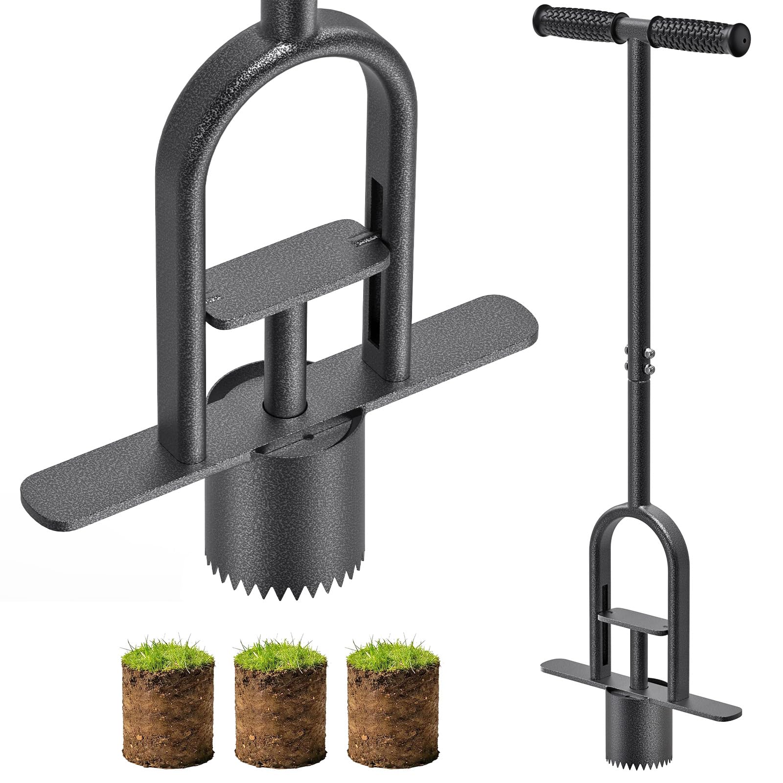 Gardena narzędzie do sadzenia cebul, narzędzia ogrodowe z miękkim gumowym uchwytem 84,5 cm, metalowy sadzarka do cebuli, pomoc do sadzenia narcyzy, trawników, tulipanów, irysów, narcyzy
