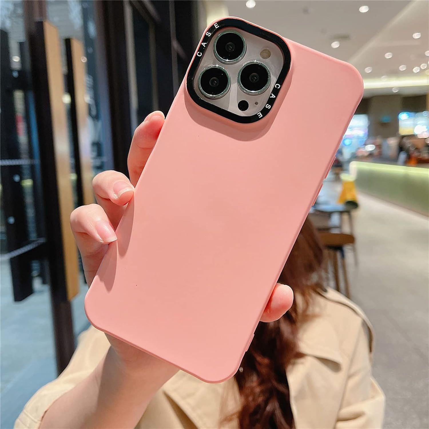 Luxury Brand Macaron Pure Color Soft Silicone Phone Case For iphone 14 7 8 plus 13 11 12 Promax XR XS Max Camera Cover-Pink-For iPhone 14