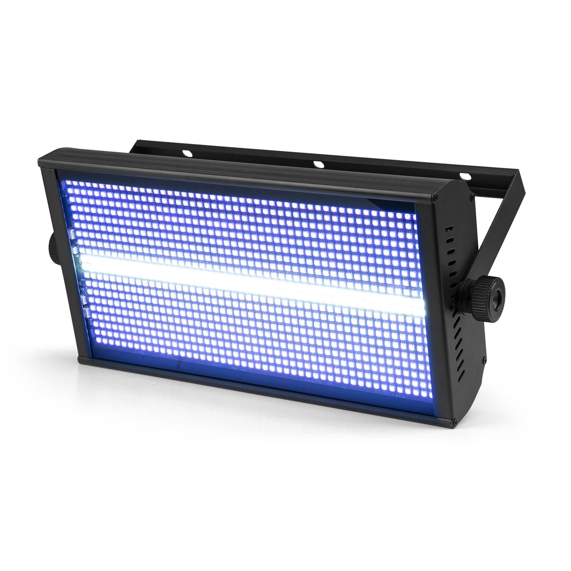BeamZ BS960 - Stroboscopio LED SMD RGBW - Combo Strobe e illuminazione d'atmosfera, Blinder, Wash, 16 segmenti controllabili, DMX, modalità Auto, alimentazione Daisy Chain, ideale per spettacoli e
