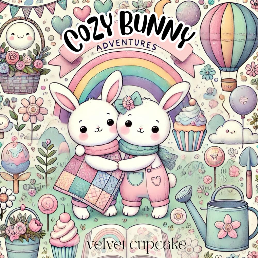 COZY BUNNY ADVENTURE: cute and comfy coloring book (cute and cozy coloring)