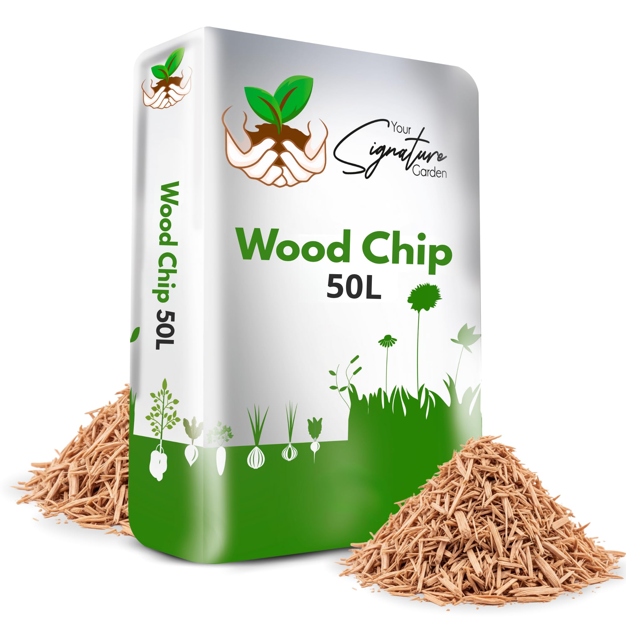 Laeto Wood Chippings for Garden 60L Bulk Bags - Premium Decorative Mulch for Landscaping Gardens Lawns - Natural Wood Chips Ornamental Ground Cover for Plants