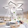 LED Ceiling Fan with Lighting, Creativity 5 Flames, Quiet dimmable Fan Light Ceiling Light with Remote Control and APP Control [Energy Class B]