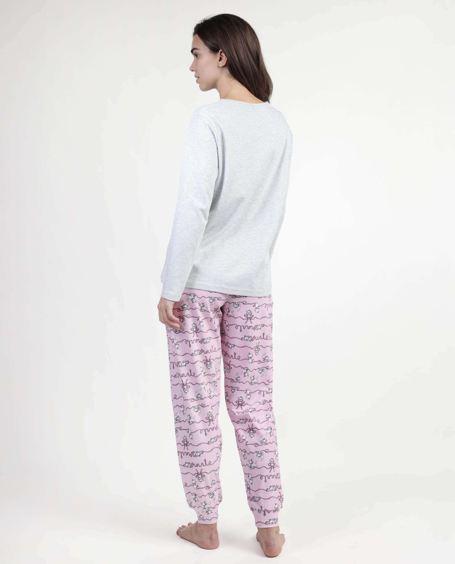 Disney Pijama Manga Larga Marie para Mujer