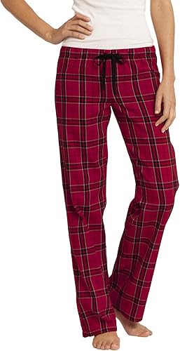 District DT2800 - Pantalón de franela a cuadros para mujer