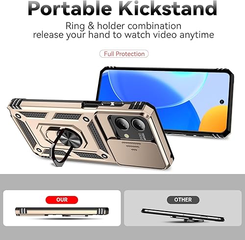 Miniatura 6 de SunStory Funda para Motorola Moto G Stylus 5G 2023 con protector de pantalla HD, funda para cámara deslizante y soporte, grado militar, para Moto G