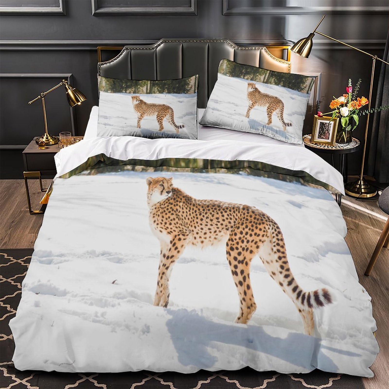 Housse de couette guépard 140x200 cm pour une ambiance cocooning
