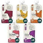 Serenity Kids 6+ Months Ethically Sourced Meat Baby Food Puree Pouches Variety Pack - 18 count (3.5 oz pouches) - No Added Sugar or Sugary Fruits - BPA & Allergen Free Natural Ingredients