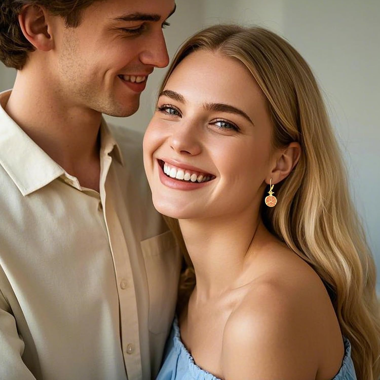 Fruit Earrings Sterling Silver Strawberry/Pomegranate/Cherry Dangle Drop Earrings Fruit Themed Jewelry Gift for Women Wife Mother - Image 3