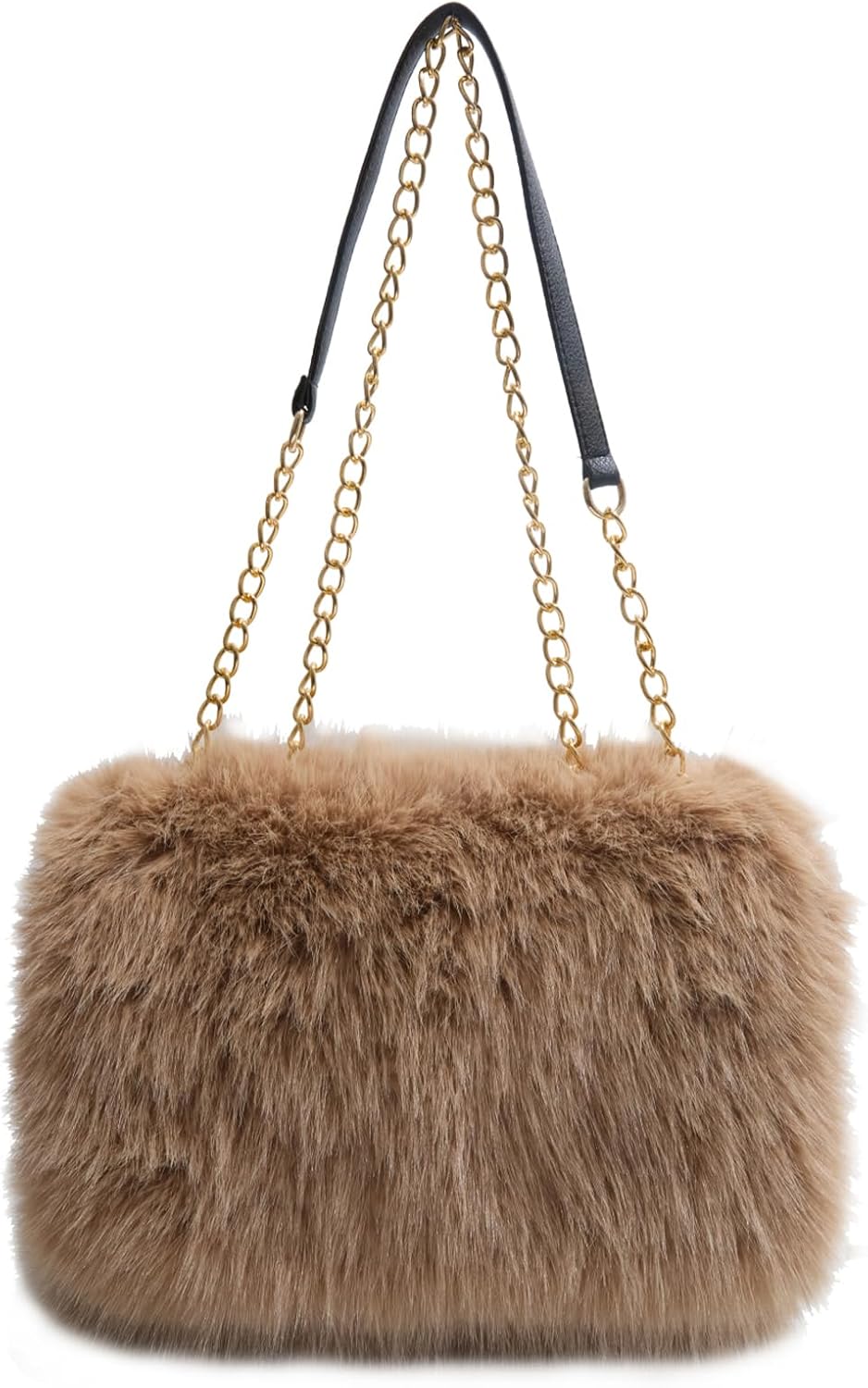 JQAliMOVV Fluffy Purse Winter Faux Fur Crossbody Bag Cute Furry Handbag Plush Shoulder Bags Fuzzy Purses for Women