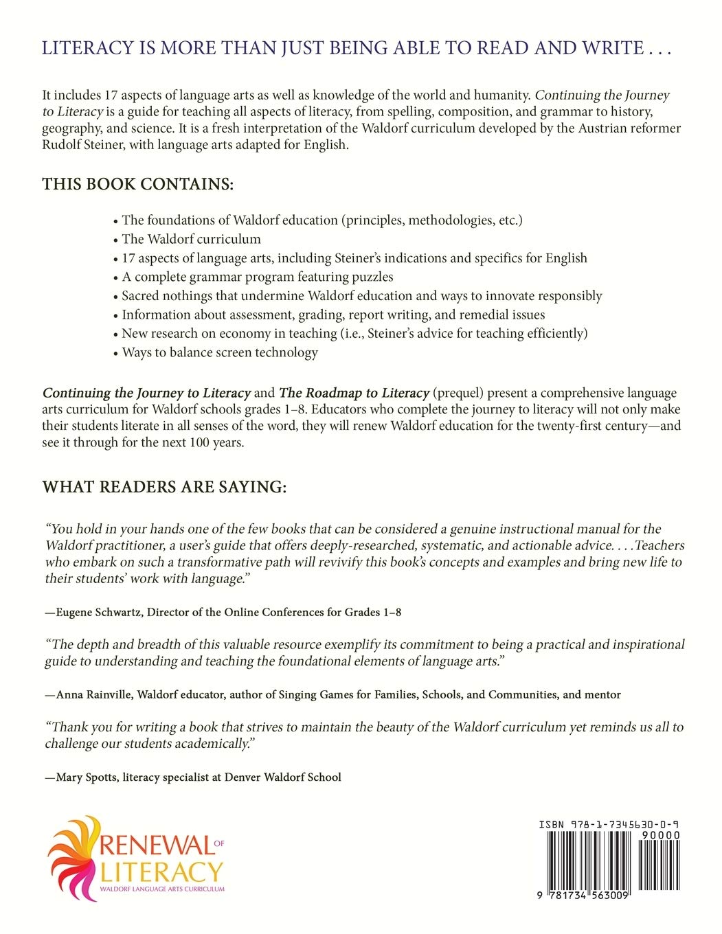 Continuing the Journey to Literacy: A Guide to Teaching Language Arts in Waldorf Schools Grades 4 through 8