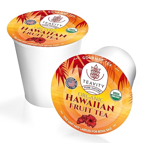 Vista 127 de Teavity - Paquete variado de cápsulas de té orgánicas Cápsulas de té caliente o hielo para Keurig, manzanilla, desayuno inglés, té negro, cápsulas