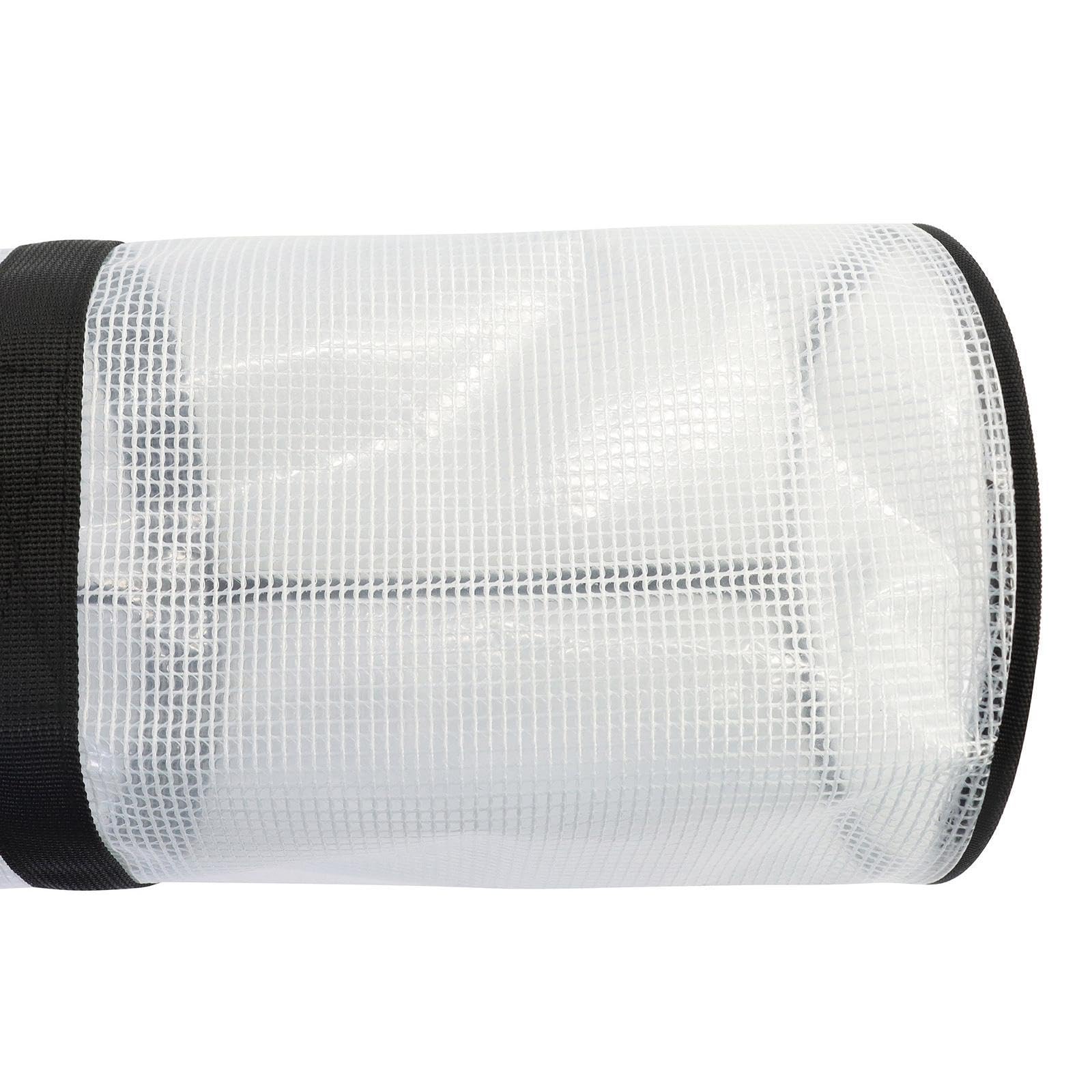 Milageto Weihnachtsgeschenkpapier-Organizer, PVC-Tasche, Mehrzweck-Aufbewahrungsbehälter für Geschenkpapier, Aufbewahrungstasche für Geschenkpapier für, Weiß, 80x15cm