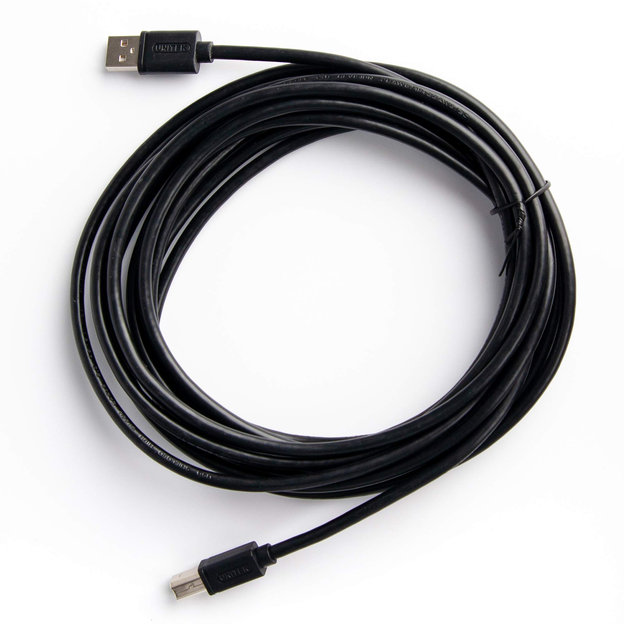 UNITEK Kablo USB A - USB B (erkek-erkek) I 2 metre, standart USb 2.0, PVC, 28AWG,%100 bakır, siyah I yazıcı/yazıcı kablosu için veri kablosu PC, Notebook ile uyumlu