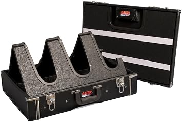 Gator Cases GW-Gig box JR Compact Wooden 3 Guitar Stand and Pedal Board Black
