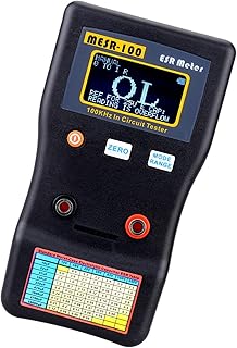 LAOJIA MESR-100,MESR-100 ESR Capacitance Ohm Meter Professional Measuring Internal Resistance of Capacitor Circuit Tester, black &amp; yellow
