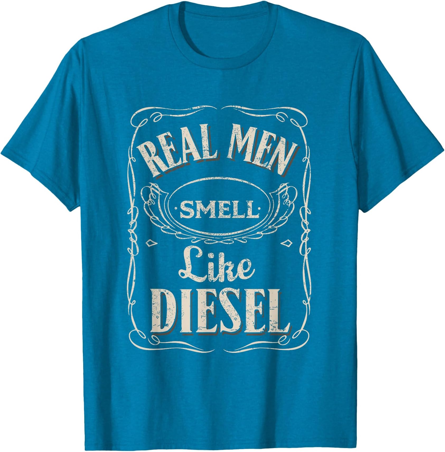Real Men Smell Diesel Mechanic Funny Farmer Trucker T Shirt T-Shirt