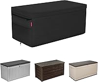 Vista 9 de Porch Shield - Caja de almacenamiento para cubierta de terraza - Cubierta impermeable al aire libre 600D para caja de 73 galones, resistente a