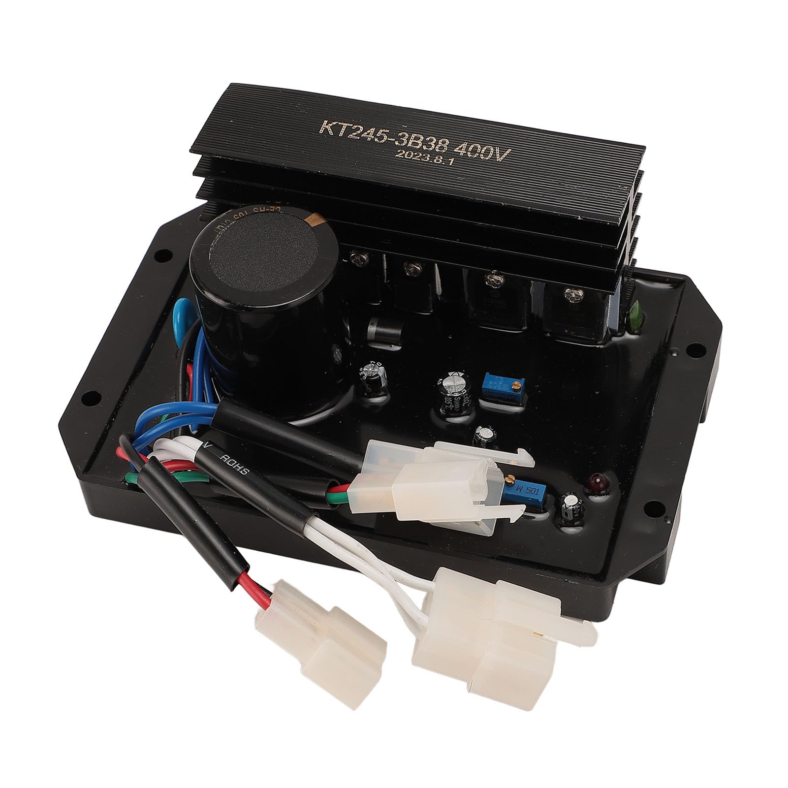 Regulador de Voltaje del Generador KT245 3B38 400V, Estabilizador de Voltaje Automático Lineal para Generador de Gasolina, con Fácil Instalación y Condensadores de Alta