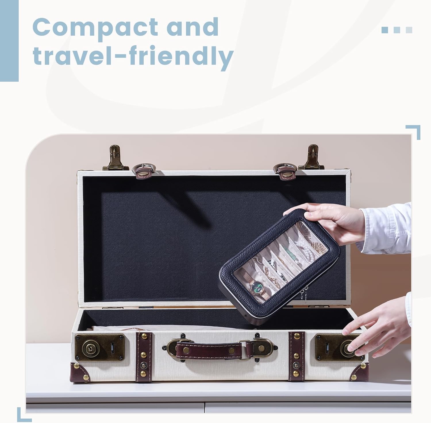 Lolalet Jewelry Organizer Bundle with 8 in 1 Travel Jewelry Case