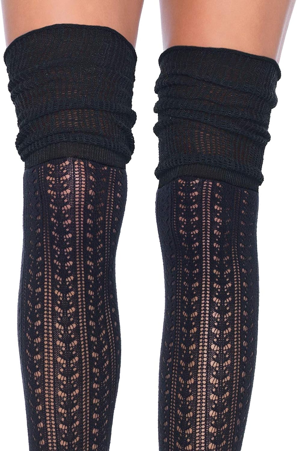 Leg Avenue Women's Pointelle Scrunch Knee Socks - Image 4