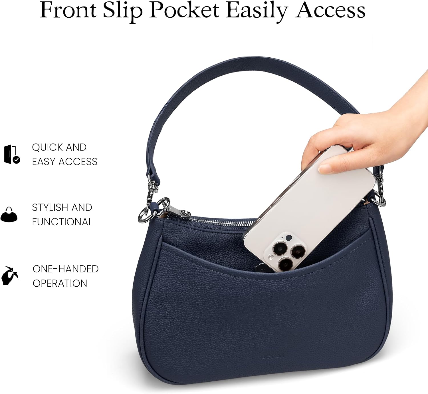 befen Genuine Leather Crossbody Bags for Women, Anti Theft Shoulder Purse