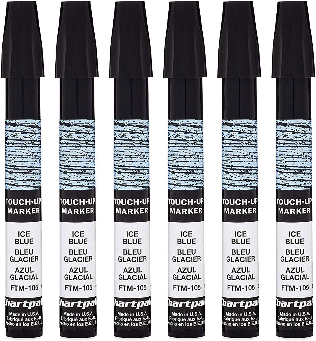 Chartpak Wood Frame Touch-Up Marker, Tri-Nib, Dark Walnut, 6 Pack (FTM54)