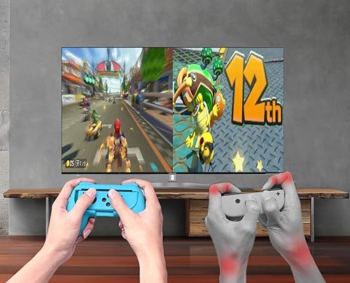 Miniatura 6 de Pokanic Juego de 2 empuñaduras de mano para interruptor de Nintendo Joy-Con controladores profesionales soporte almohadillas kit de mango resistente