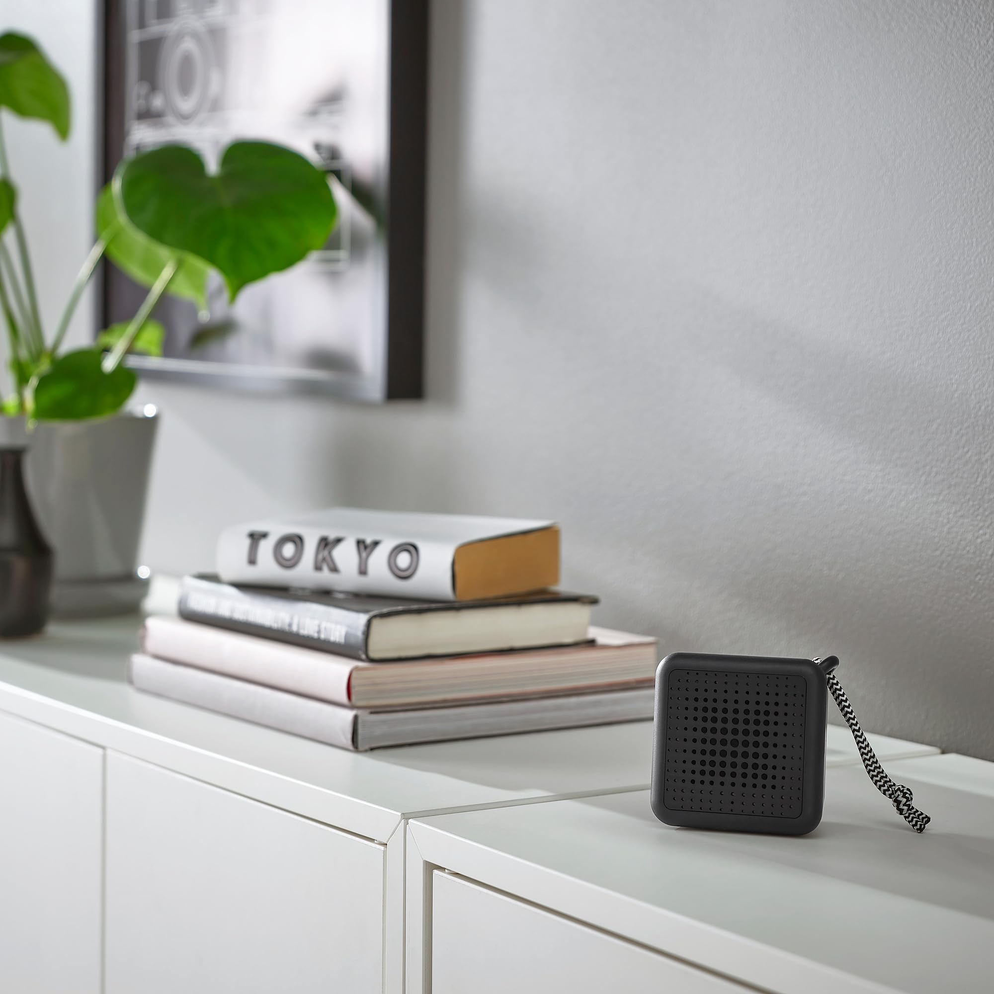 VAPPEBY altoparlante portatile bluetooth, impermeabile/nero