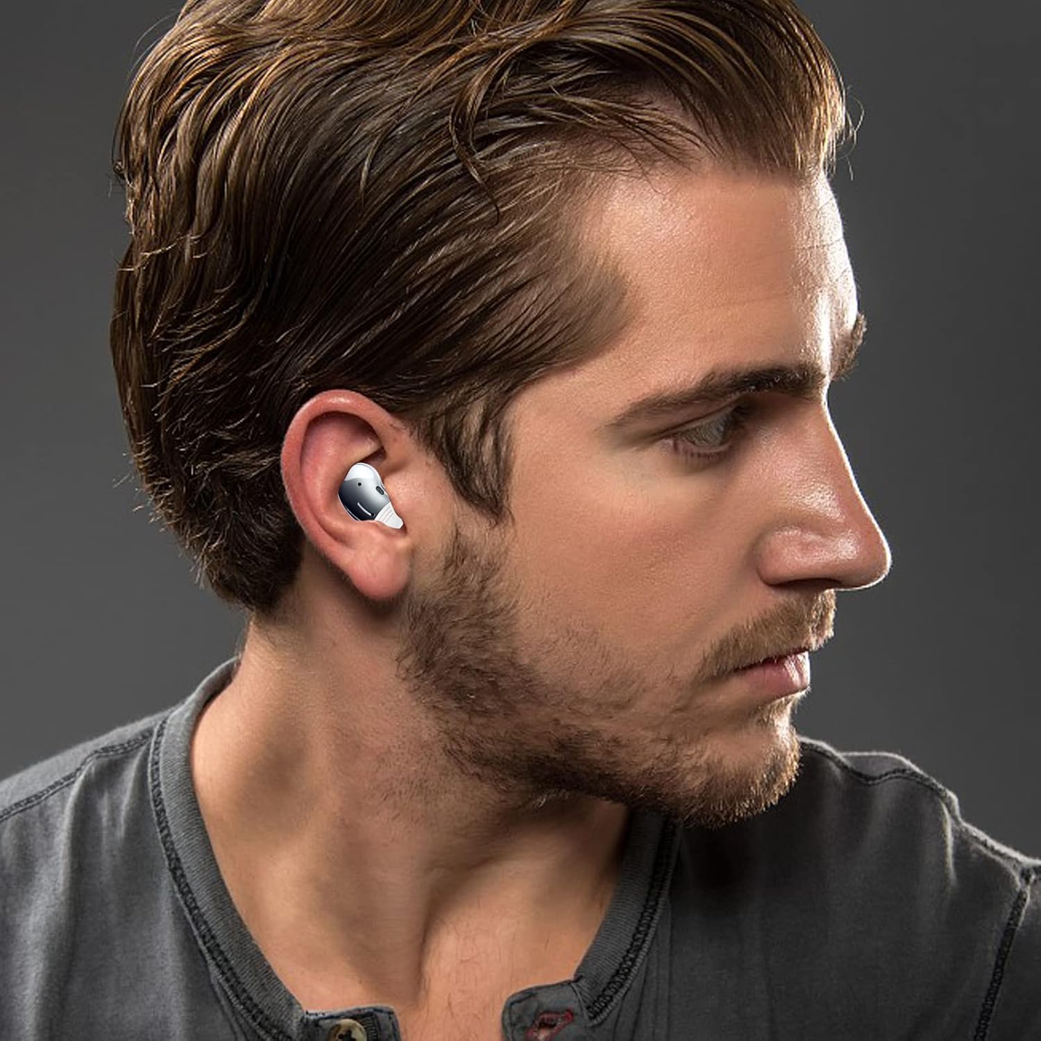 Ear Tips for Galaxy Buds Live, [8 Pairs] Silicone Covers Eartips Accessories Compatible with Samsung Galaxy Bud Live Anti-Slip Ear Tip Cover Wing