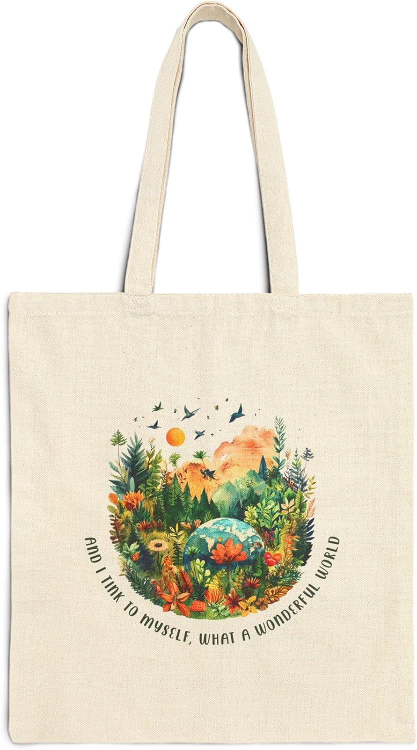 Earth Day reusable tote bag gift for her, Reusable tote bag, Eco-friendly shopping bag, Tote bag gift for nature lovers