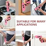 JENABOM 47 in 1 Electric Screwdriver Cordless Rechargeable Small Power Drill Set 3.6V Drill 3Nm Max Torque Electric Rotatable with LED Light Screwdriver, (Pink & Black)