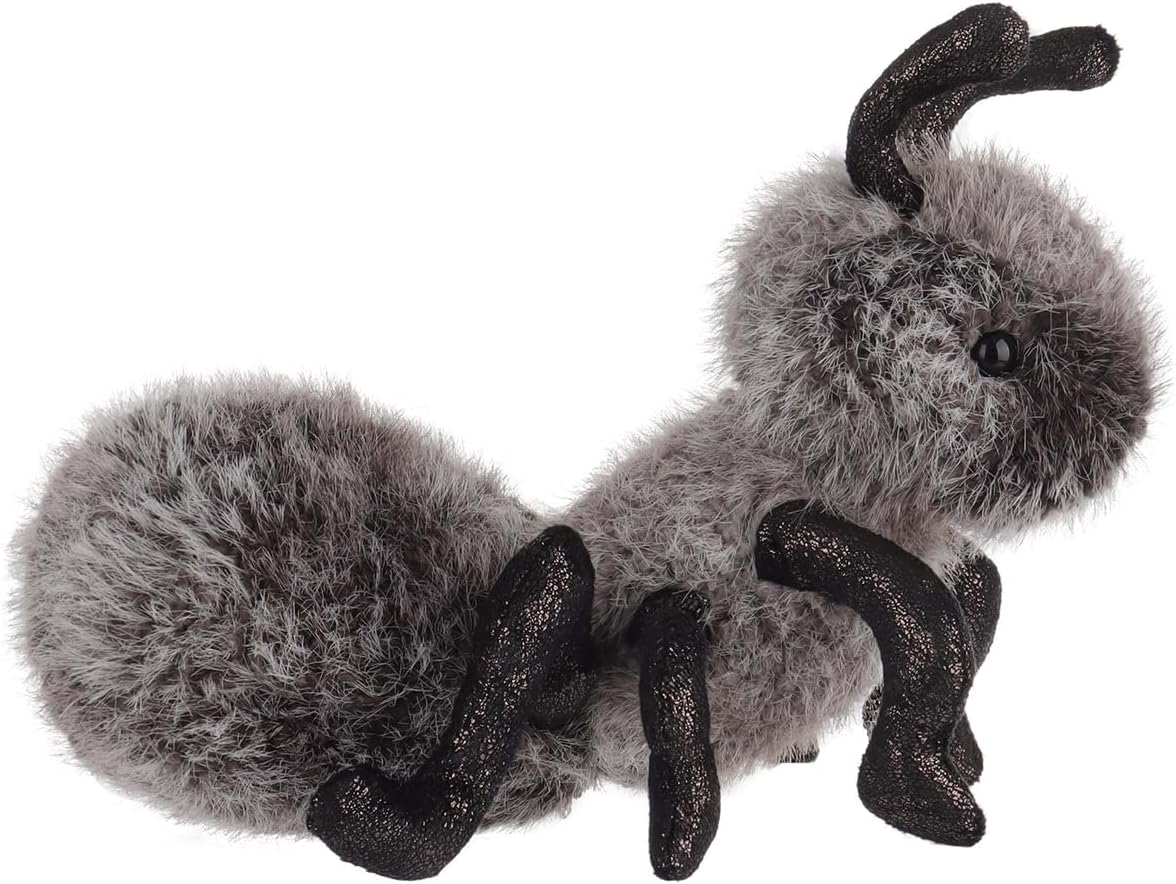 Apricot Lamb Ant Plush Stuffed Animals for Kids, Soft Cute Insect Plush Toys for Baby Girl and Boy, Fluffy Ant Black