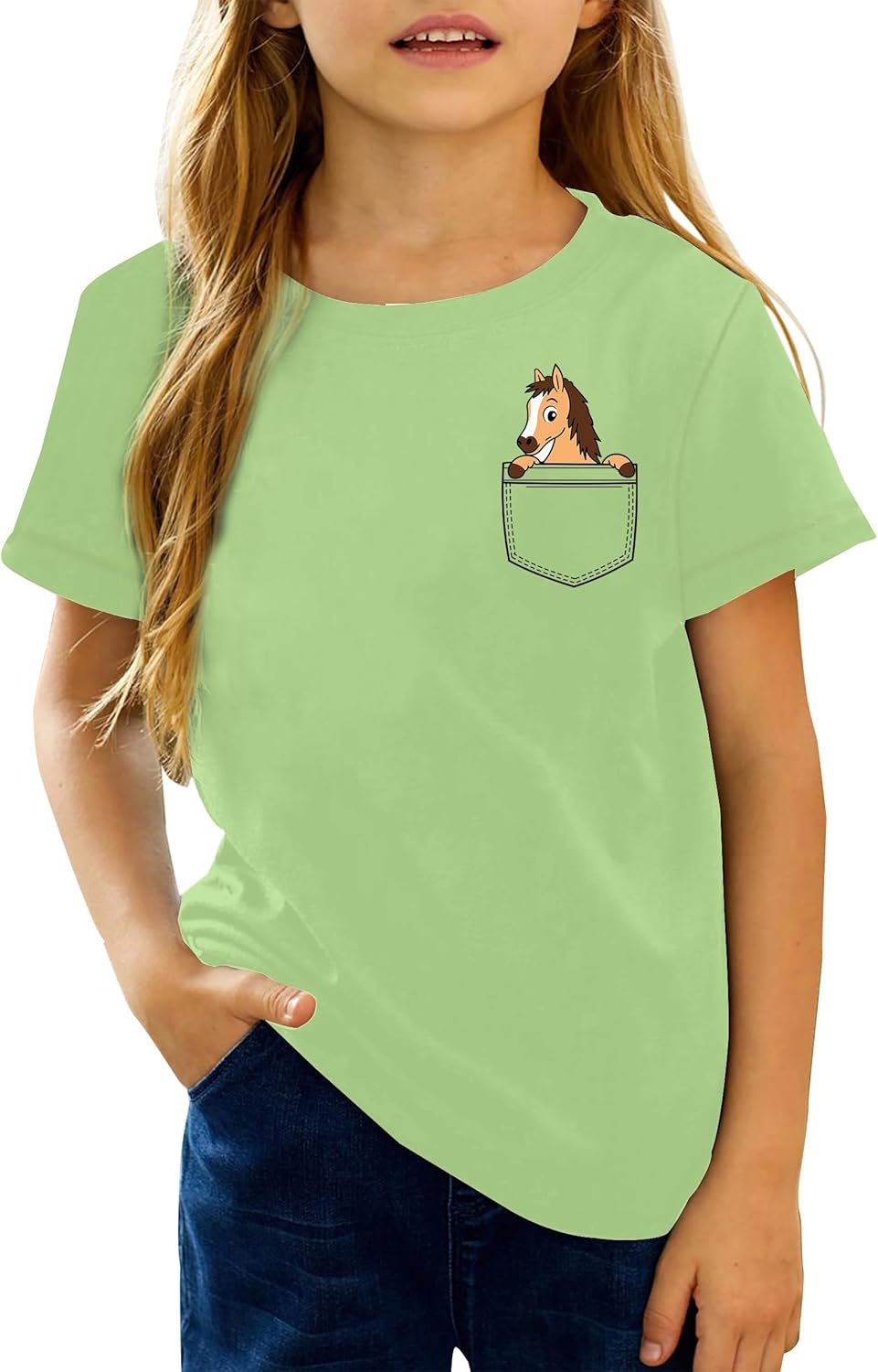 Horse Shirts for Girls Love Horses Shirt Youth Horseback Riding Casual Animal Graphic Tees 8-15 Year Old