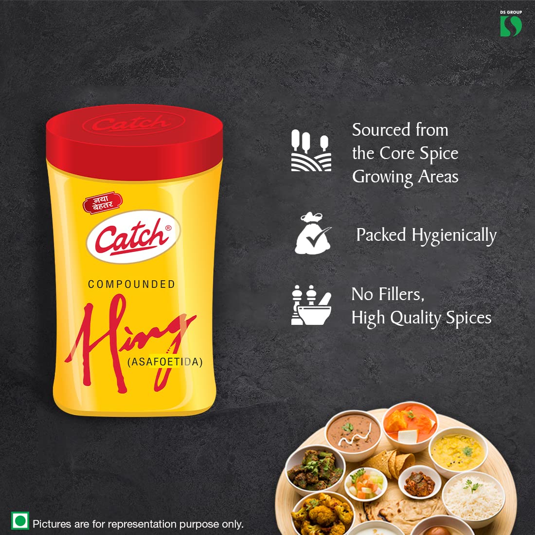 catch Compounded Hing(Asafoetida) Garlic, Powder 50 Gm - Pack Of 2(100 Gms) - Image 4 thumbnail