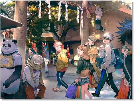 Anime Jujotsu Kaisan Poster For Fans Kids Birthday Gifts-Manga Lovers Posters Canvas Art Print Manga Picture For Teen Girls/Boys Room Bedroom Wall Decor