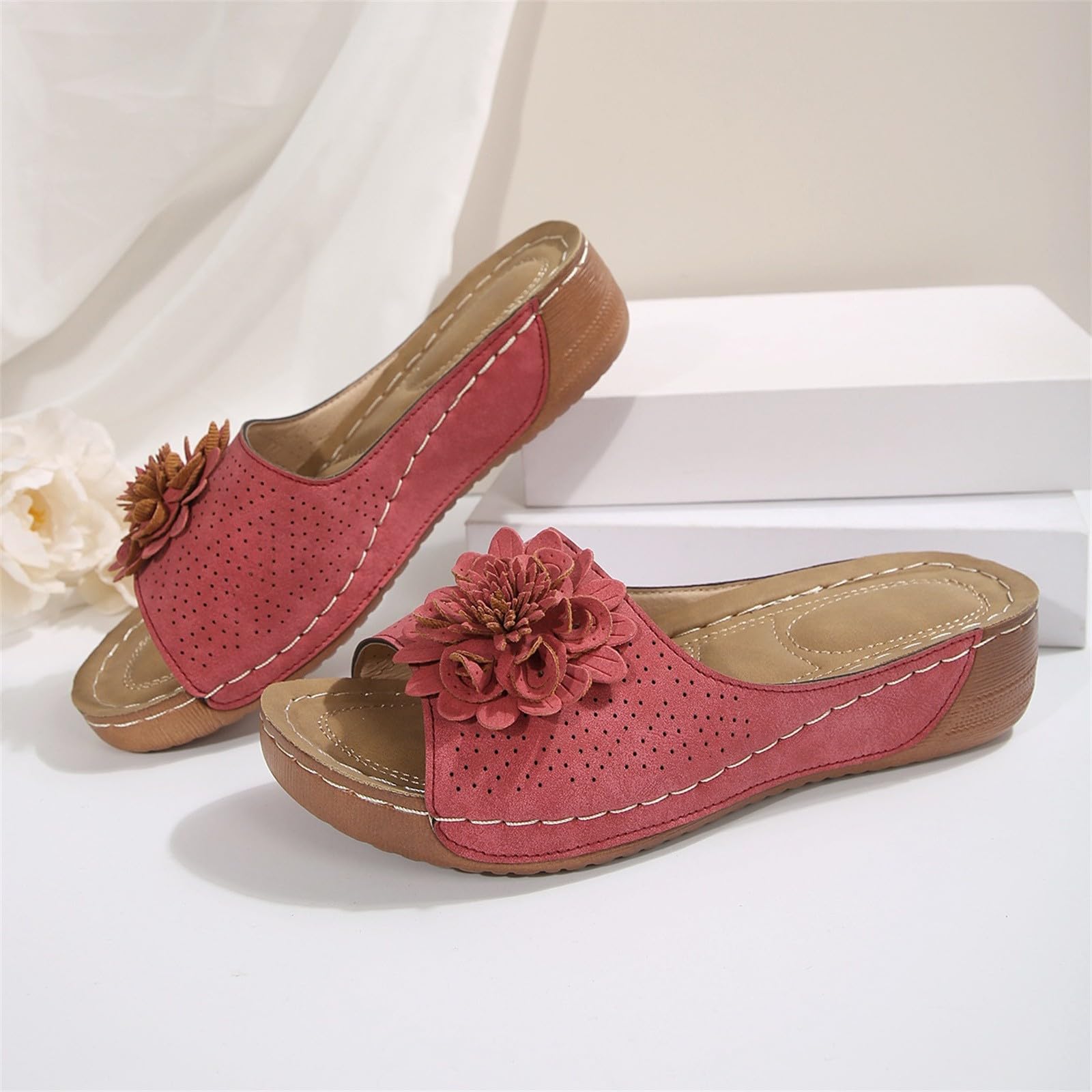 Zapatos abiertos mujer verano con cuña - Chanclas de playa