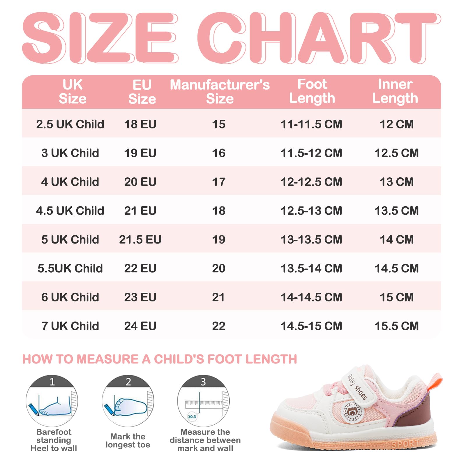 MASOCIO Chaussure Bébé Garçon Fille Chaussures Premiers Pas Semelle Caoutchouc Souple Antidérapant