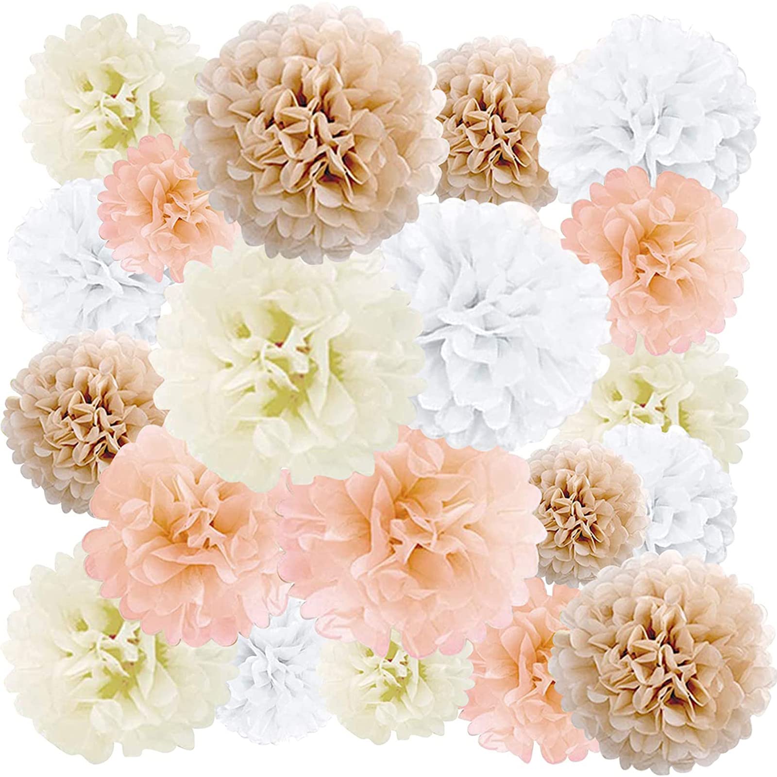 Pompons En Papier De Soie QUARKZMAN - 5 Pièces Fleurs Décoratives Bleu Foncé 6 Pouces - Pour Fêtes, Mariage, Décoration Murale
