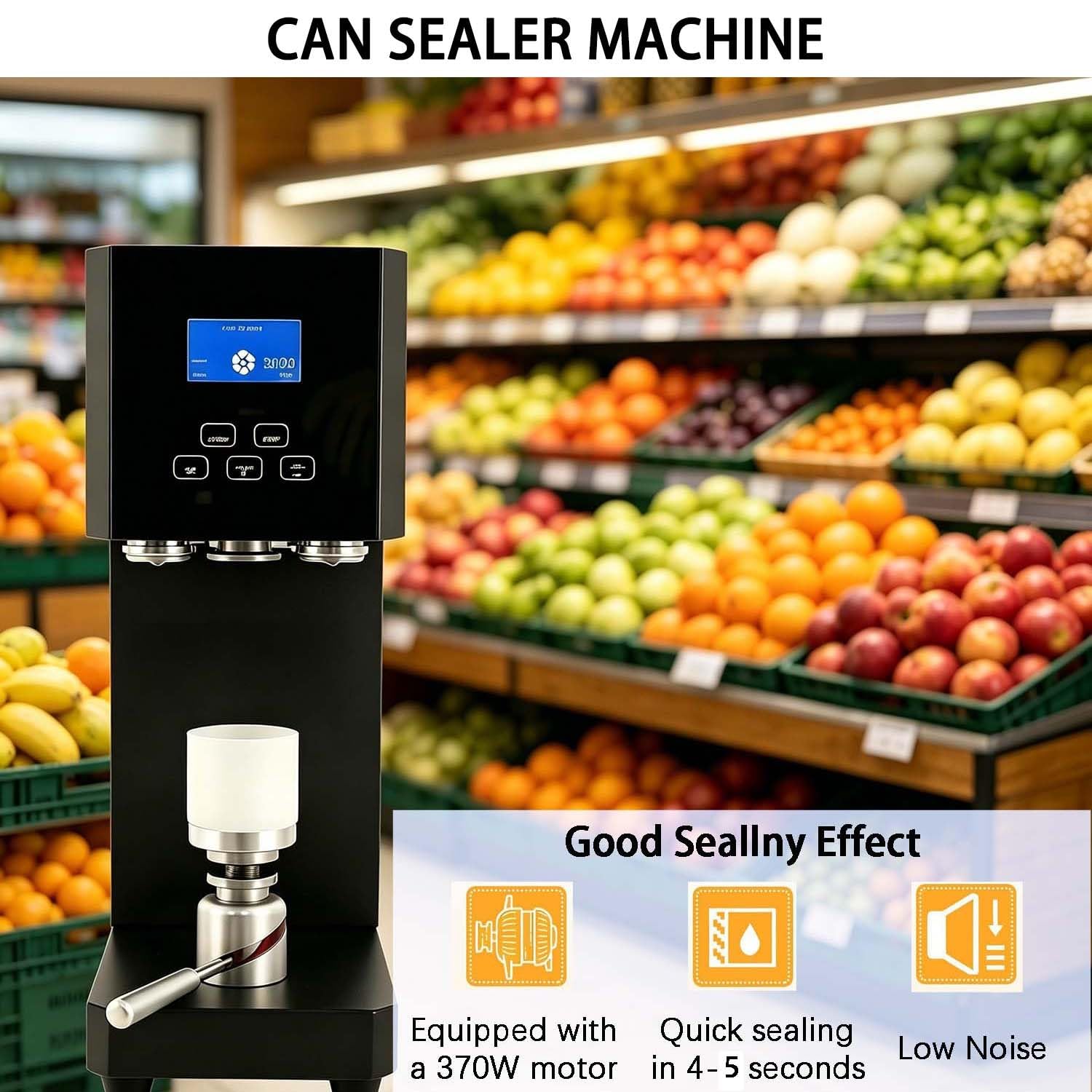 Scelleuse De Canettes De Soda Commerciale, Machine À Sceller Les Canettes Avec Compteur Intelligent Et Affichage Led, 370 W, Hauteur Réglable De 11,5 Cm À 17 Cm(700ml)