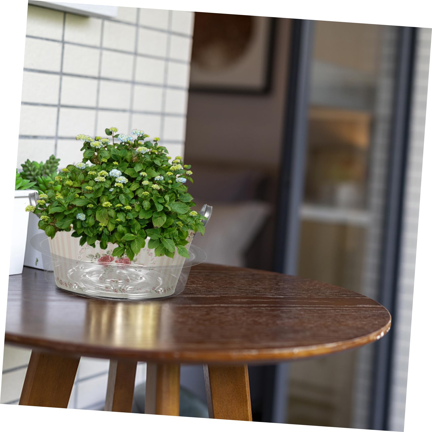 Toddmomy Bandejas para Macetas De Jardín Platos Transparentes para Plantas Recogedores De Agua Drip Tray para Interior Y Exterior 30 Piezas X 5
