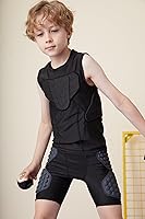 Vista 3 de Topeter Camisa de compresión acolchada para jóvenes, protector de pecho, camiseta de protección del esternón con protección del corazón