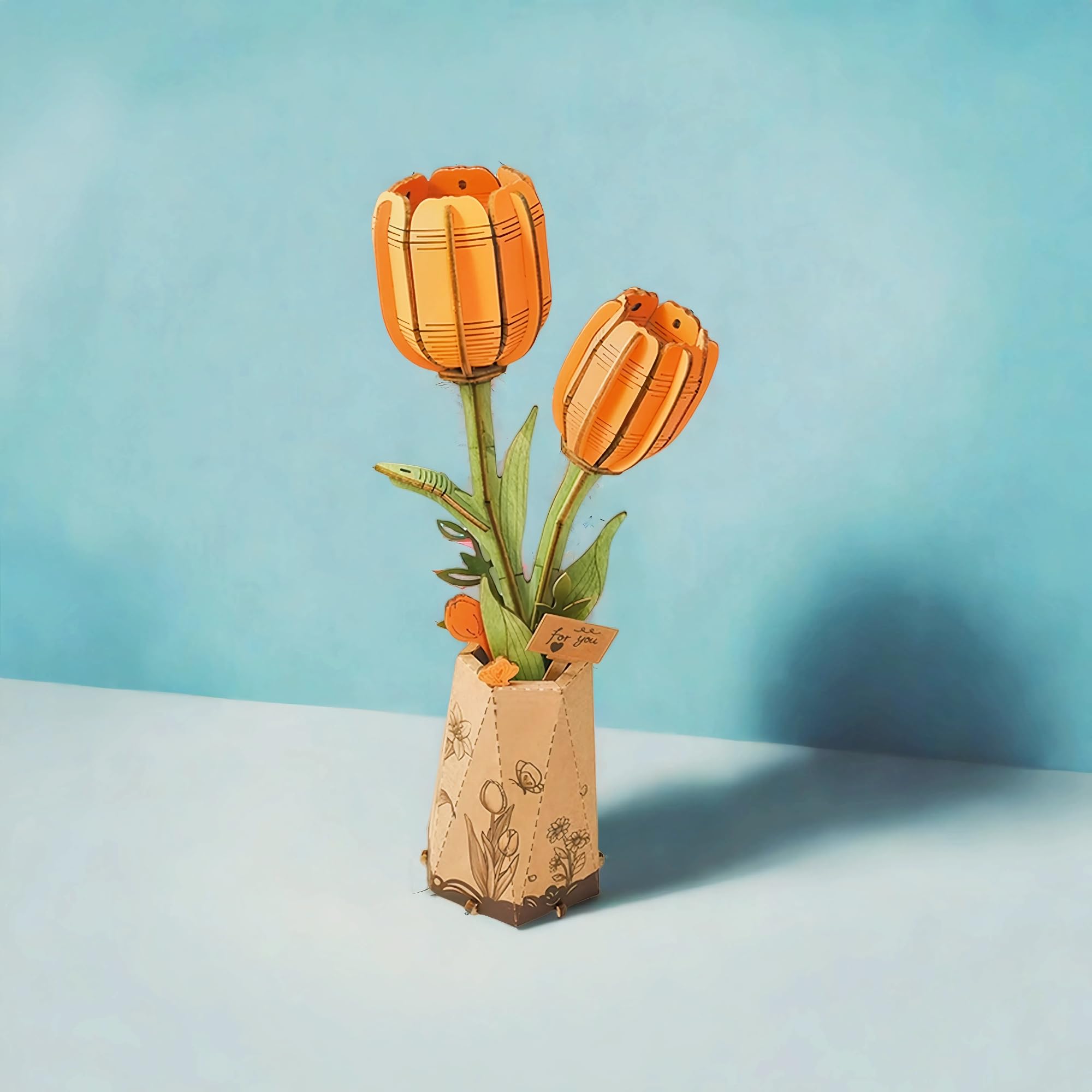 Amazon.com: ROBOTIME 3D Puzzle Orange Tulip TW081, DIY