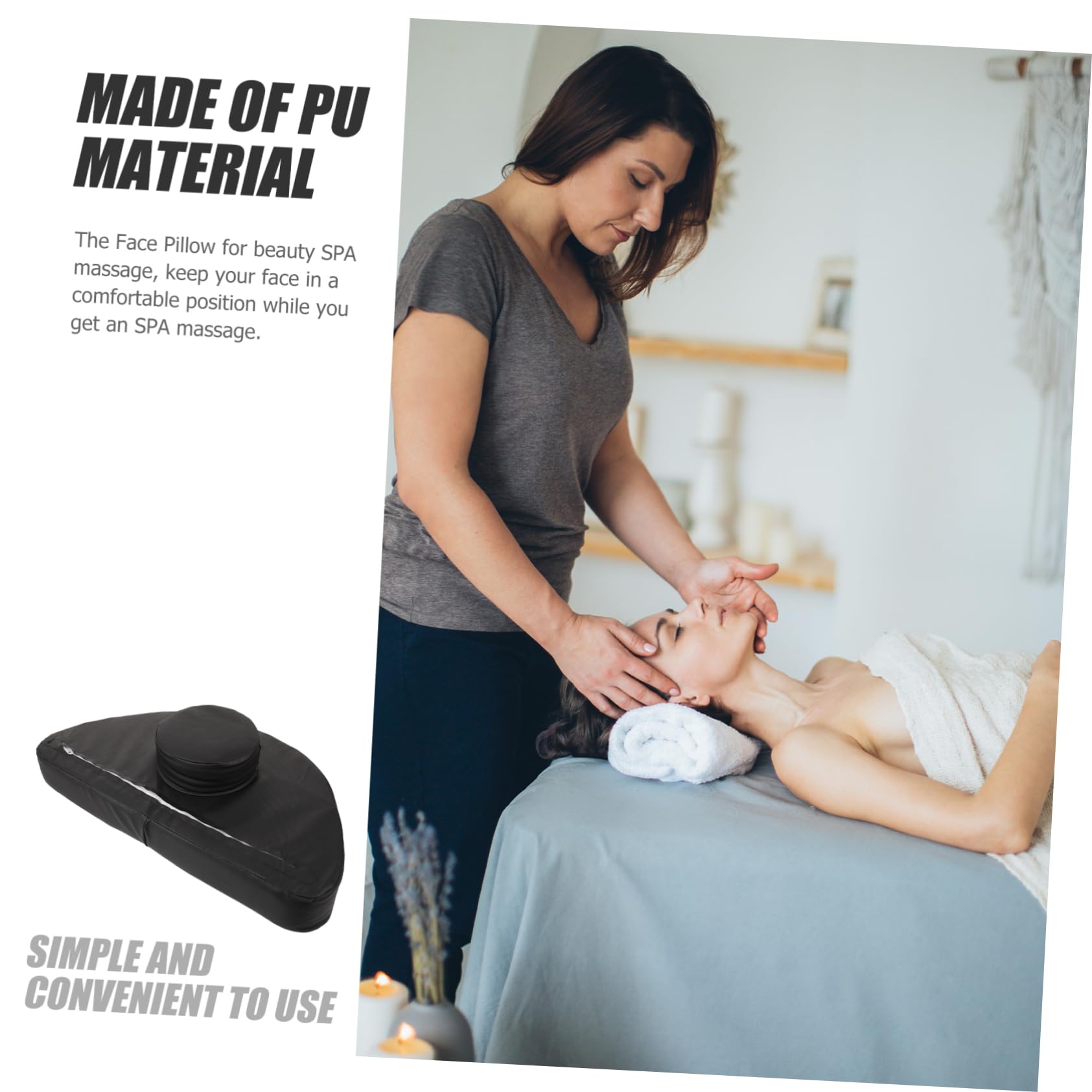 Garneck Spa Bed Pillow Cushion Headrest for Massage Beauty Salon Headrest Pillow Comfortable Face Support