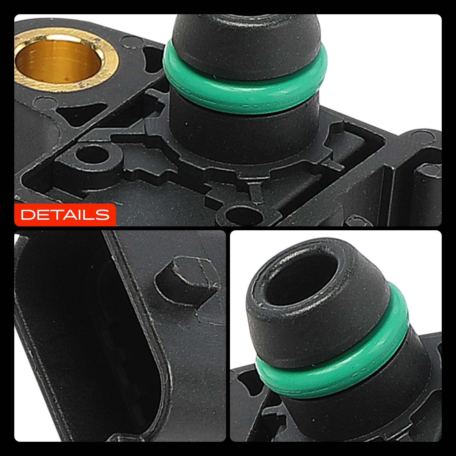 Frankberg Sensore pressione differenziale Pressione gas di scarico Compatibile con Mokka/Mokka X J13 Zafira Tourer C P12 Meriva B MPV S10 Adam M13 Astra J GTC Replace# 1238269