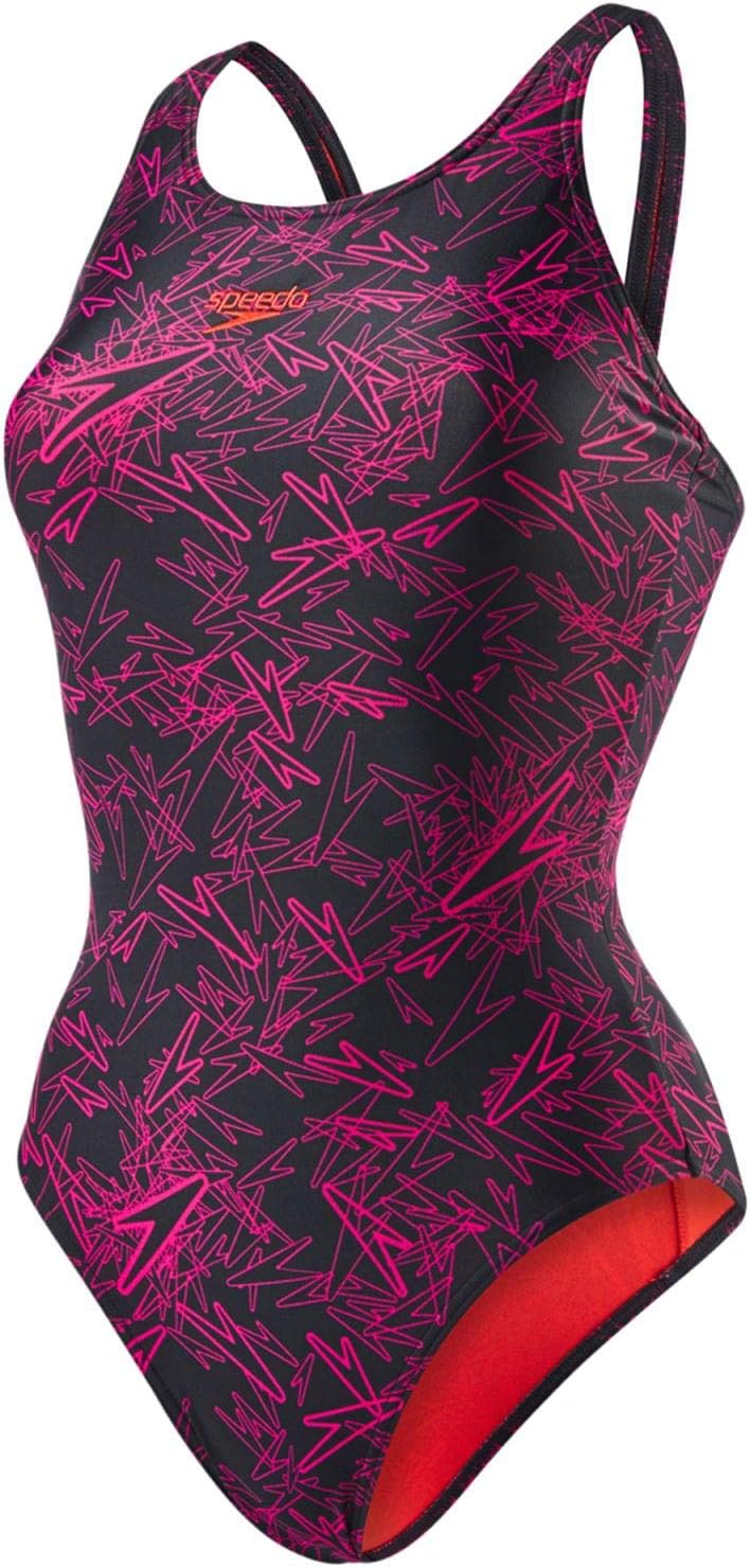 SpeedoWomen's Boom Allover Muscleback Boom Allover Muscleback Swimsuit (Pack of 1)
