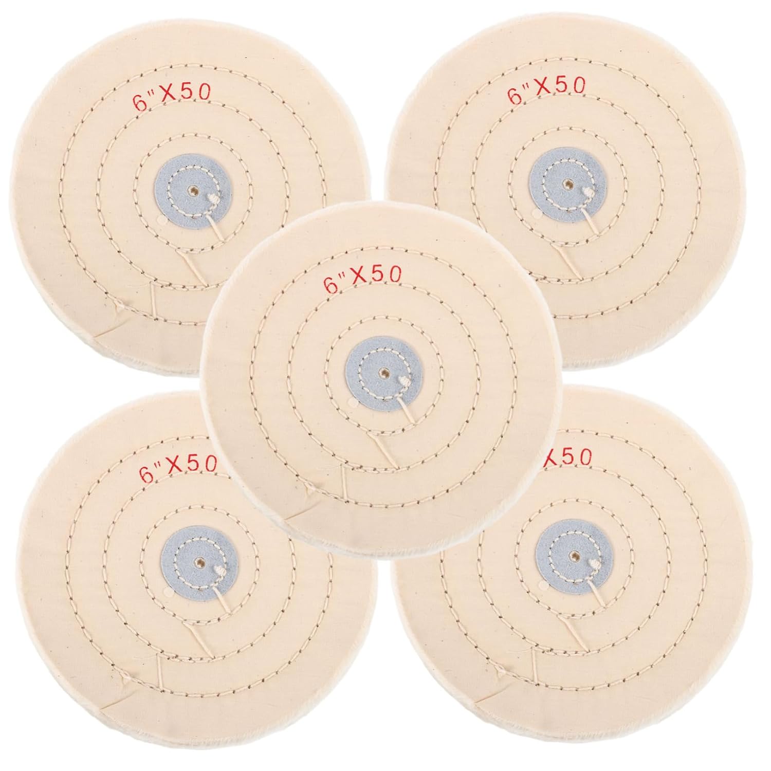 ARTIBETTER 5pcs Metal Polishing Wheel Cotton Buffing Heads for Drill Wood Carving Waxing Fine Cotton Polishing Bits