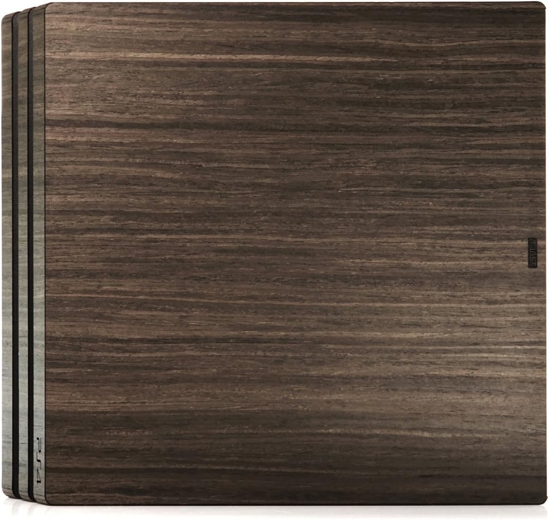 TOAST - Real Wood, Self-Adhesive Cover for Sony PlayStation 4 Pro - Ebony