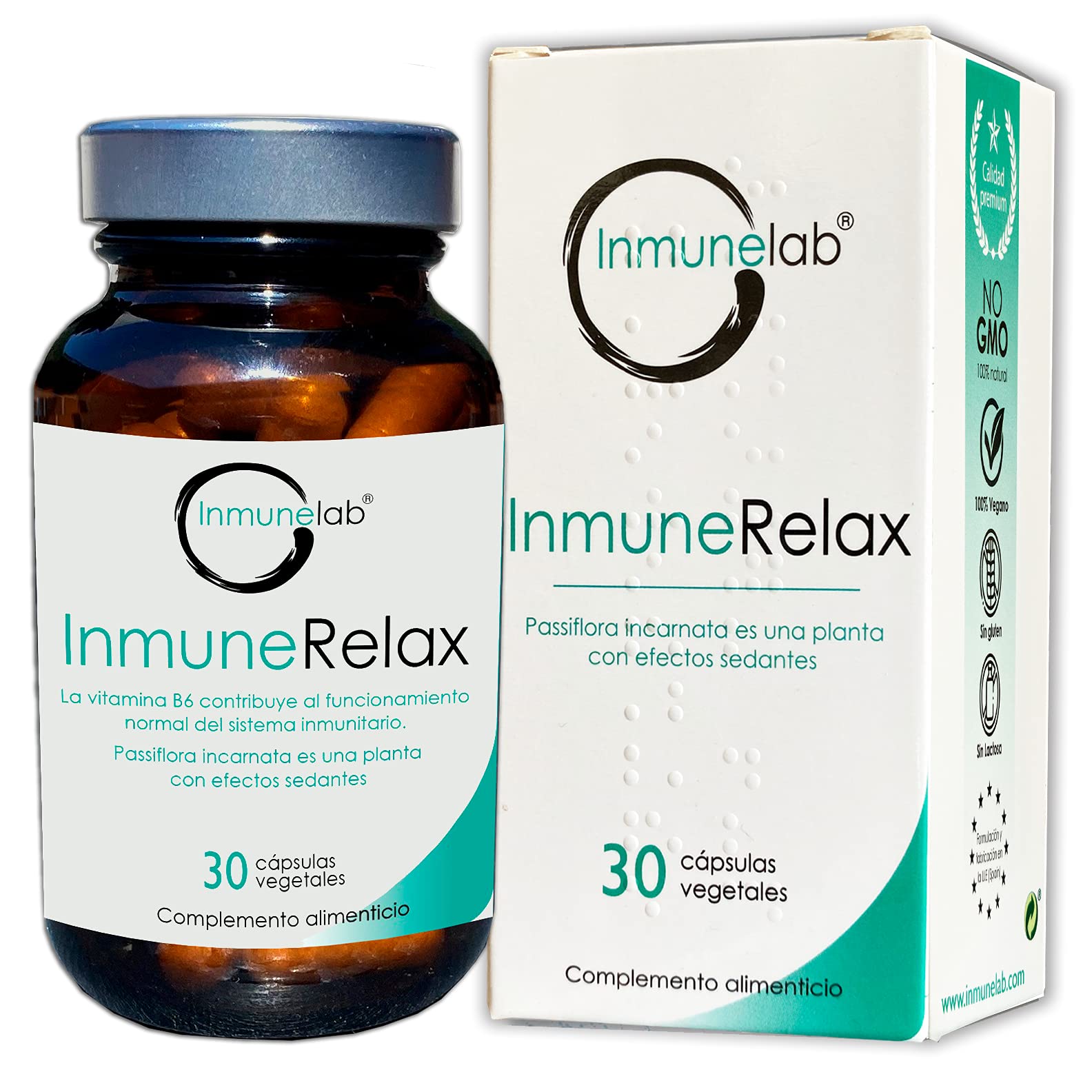 InmuneRelax (La naturaleza nos brinda la oportunidad de mantener nuestro sistema nervioso en óptimas concidiciones y estar tranquilos en nuestro día a día) (Pequeño 30 cápsulas)