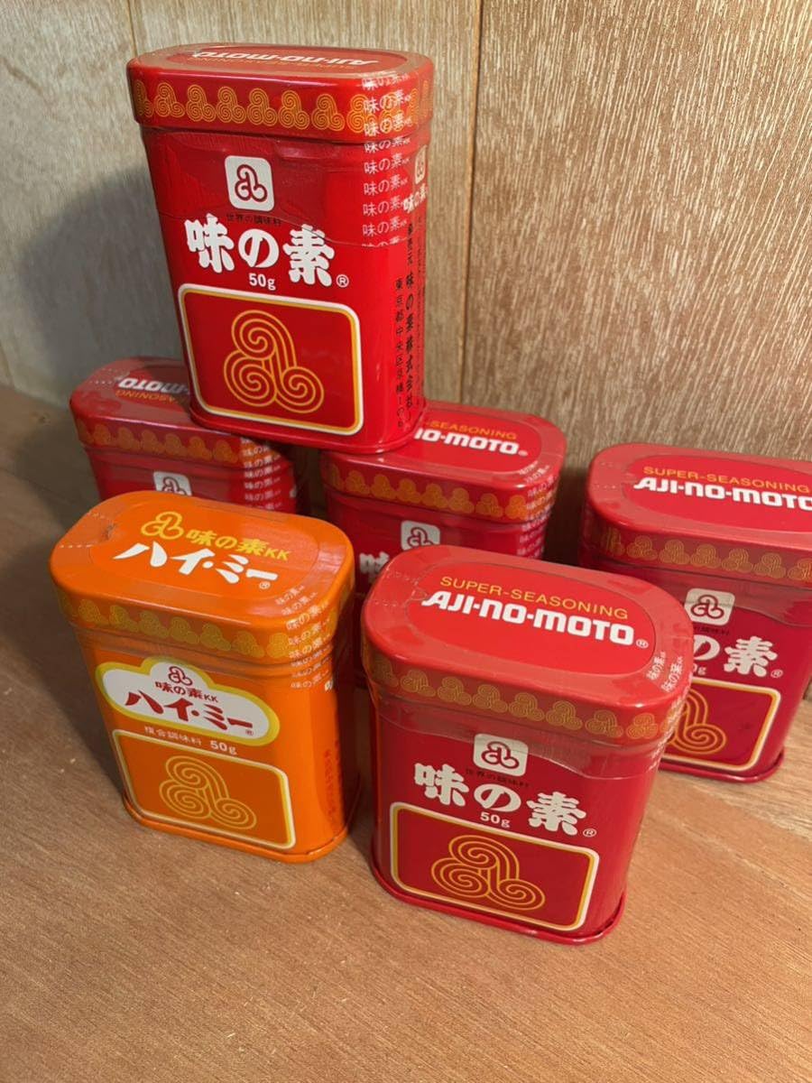 Amazon.co.jp: 昭和レトロ 味の素 ブリキ缶 ハイミー 6ケセット : おもちゃ